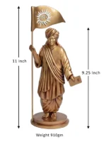 महर्षि दयानंद सरस्वती की भव्य कांस्य मूर्ति </br> Magnificent bronze statue of Maharishi Dayanand Saraswati - Image 3